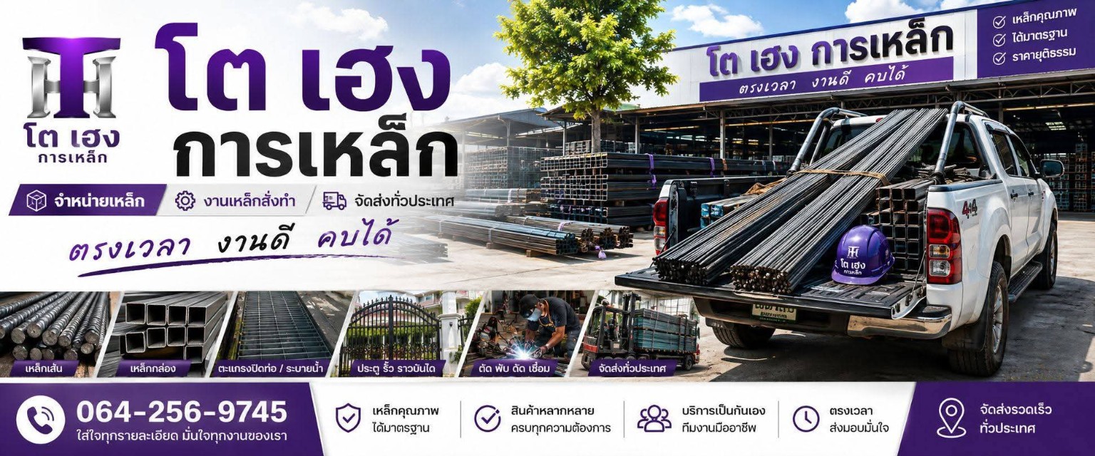 โต เฮง การเหล็ก จำหน่าย ผลิตภัณฑ์เหล็ก 